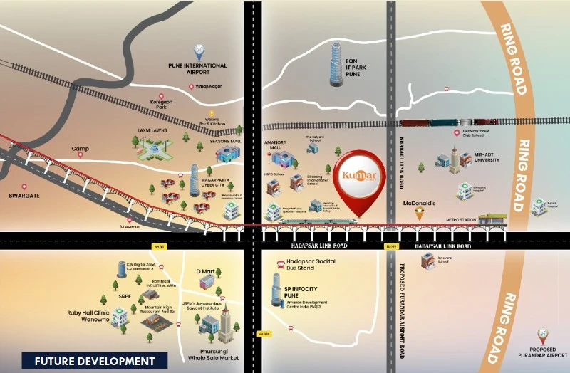 Kumar Magnacity Location Map